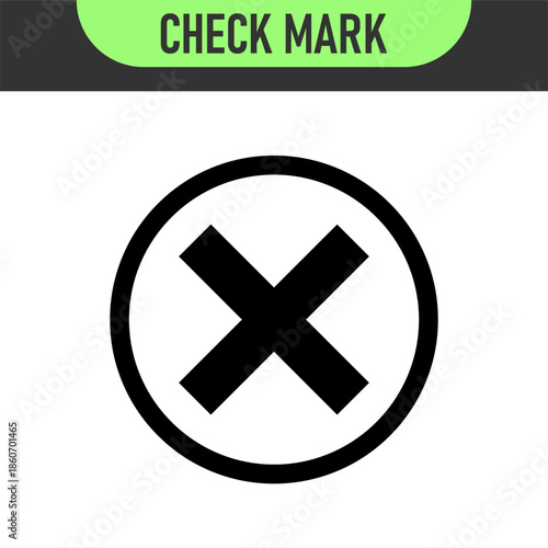 check mark icon button set. check box icon with right and wrong buttons and yes or no checkmark icons in green tick box and red cross. vector illustration	