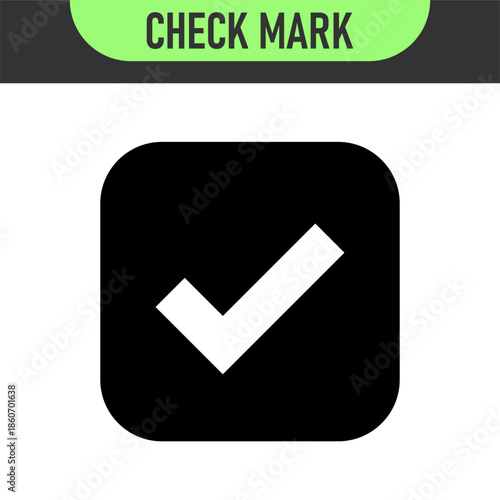 check mark icon button set. check box icon with right and wrong buttons and yes or no checkmark icons in green tick box and red cross. vector illustration	