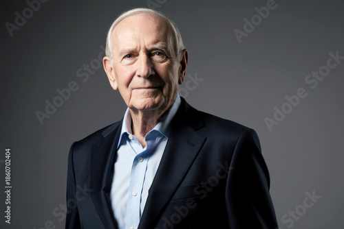 Older man in elegant jacket and shirt, men fashion