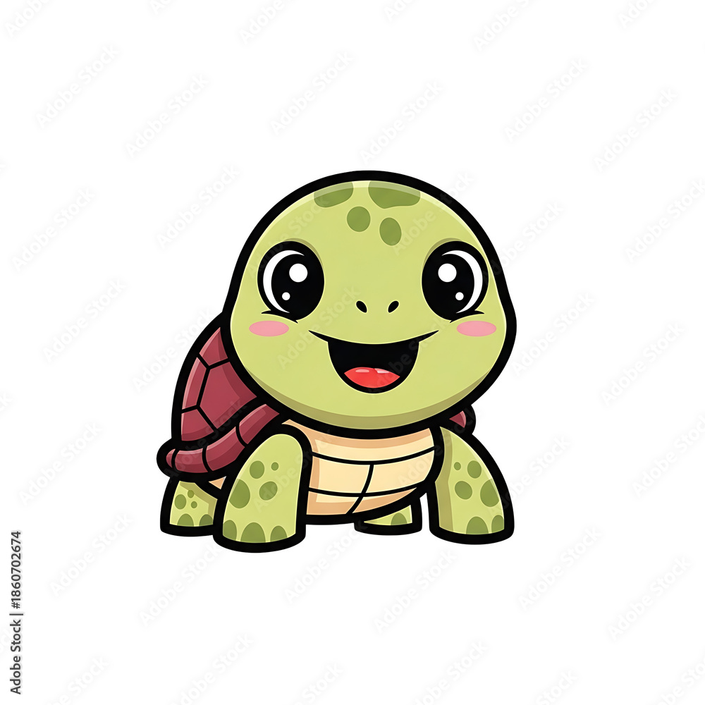 Fototapeta premium Cute Turtle Illustration.