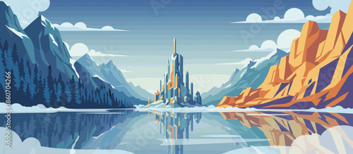 Young couple holding hands while walking across an urban crosswalk in a bustling city, a romantic graphic illustration depicting togetherness and modern relationships