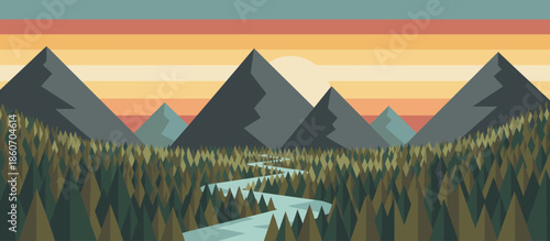 Pensive young man in summer clothes relaxes on a beach chair at a tropical resort, depicted in a stylish graphic illustration with a limited color palette and halftone details