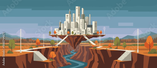 Minimalist line art illustration of a woman's face with abstract shapes and a warm, pastel color palette, conveying a sense of calm and modern elegance in a wide format