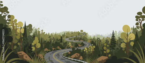 Stylized hand-drawn purple and blue lupine flowers blooming together in a dense field, a beautiful botanical illustration with graphic leaves and speckled details