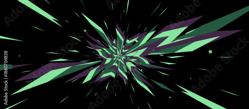 Vibrant comic book style illustration of a scenic village view from an open window, with colorful pink and yellow blooming trees and a small ornate box on a mosaic table