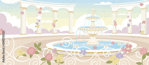 Lone person paddling an outrigger canoe in silhouette form across a vast expanse of water with layered mountains on the horizon in a minimalist graphic style