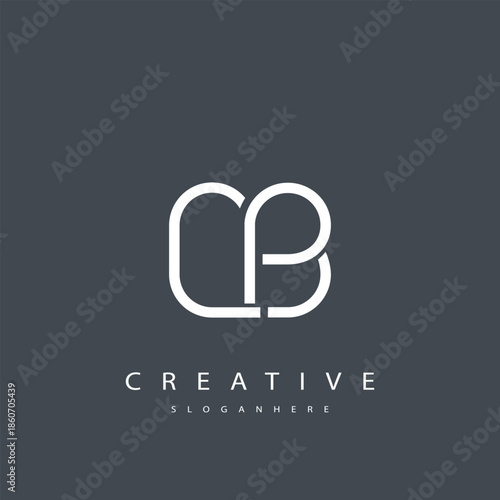 QB Abstract  Monogram Logo Design. This logo is designed with a combination of two line letters Q and B 