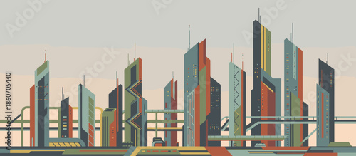 Colorful abstract liquid shapes in a modern hand-drawn style, a dynamic and playful composition with organic forms, flowing lines, and a textured retro color scheme