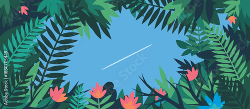 Thick chocolate chip cookie dough being mixed with a spatula in a glass bowl, a top-down illustration with a retro graphic style and halftone details