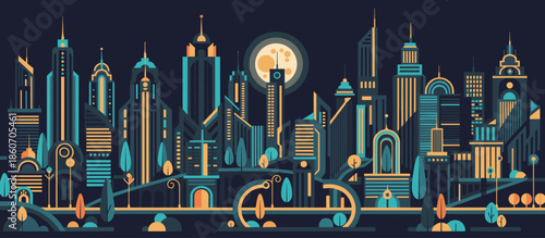 Strong confident woman with curly hair in a sports top and pants stands outdoors in a powerful low-angle comic book style illustration with bold lines