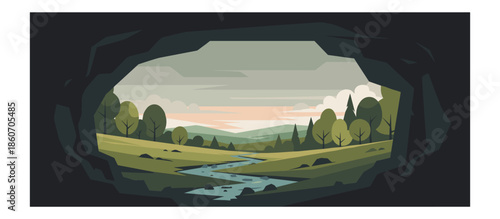 Stylish professional woman with dark hair wearing a smart blazer smiles confidently in a flat design graphic art piece with a contemporary color palette and bold line art