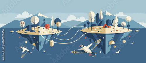 Serious woman with short blonde hair in a pop art style illustration with a pensive expression, featuring vibrant purple and orange abstract graphic elements