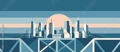 Dynamic athletic man performing parkour jumps along a terracotta wall in a stylized graphic illustration with a strong shadow and energetic movement