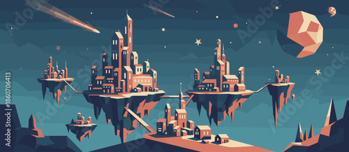 Woman in sportswear doing a standing side bend yoga pose on a tranquil beach, depicted in a minimalist, hand-drawn vector illustration with a calm, pastel color palette