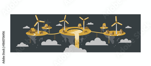 Person's hands sorting foraged wild mushrooms next to botanical illustrations and a wicker basket in a textured, graphic style with earthy tones and fern leaves