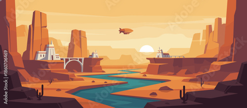 Hand making a contactless credit card payment at a cafe terminal for a healthy breakfast of eggs, potatoes, and toast in a retro illustration style