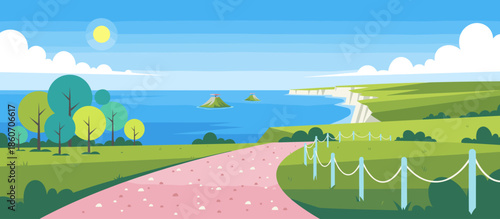 Person with dark hair wrapped in a colorful geometric patterned blanket stands in a field of tall grass looking at a cloudy sky in a graphic linocut style illustration