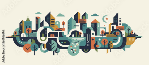 Silhouetted figure sitting on a mountain peak gazes into a surreal, patterned spiral in a contemplative illustration about self-discovery and the subconscious mind