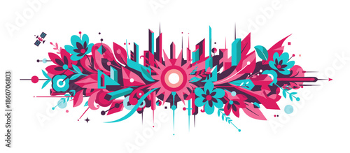 Silhouetted skateboarder illustration jumping mid-air, framed by the exit of a dark corrugated tunnel that opens to a bright urban park in a retro comic book art style