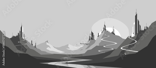 Thoughtful young person with wavy hair and geometric tattoos holds a water bottle while standing outdoors by a wooden fence with climbing vines in a graphic comic book style