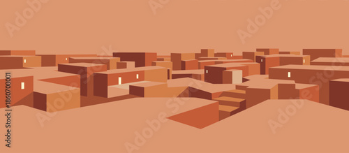 Stylized illustration of a lone fisherman sitting on a rocky shore with a fishing rod, enjoying a peaceful moment by the calm sea in a retro comic book art style