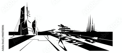 Classic green retro motorcycle parked in a charming narrow alleyway with potted plants and overhead string lights in a vintage comic book art style