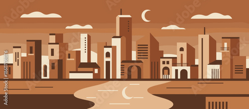 Hand-drawn seamless pattern of colorful smooth stones in a graphic cartoon style with bold black outlines and earthy tones, creating a natural and organic abstract texture