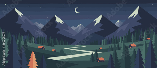 Modern red and yellow metro train pulls into a busy underground station where silhouetted commuters wait on the platform in a retro comic art illustration