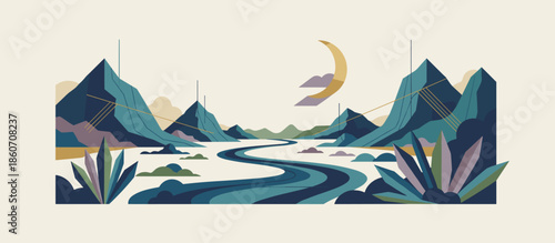 Minimalist illustration of a person applying lip balm to their lips for a daily skincare and beauty routine, depicted in a calm, hand-drawn style with organic plant elements