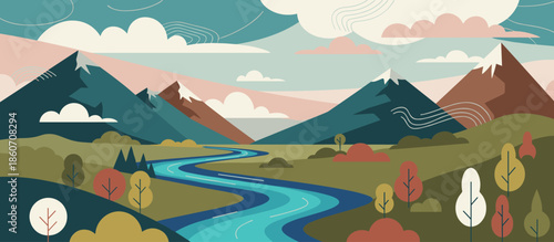 Coastal landscape illustration with layered cliffs and a sandy beach, viewed from a wooden ship's mast with a vintage lantern in a graphic comic book art style