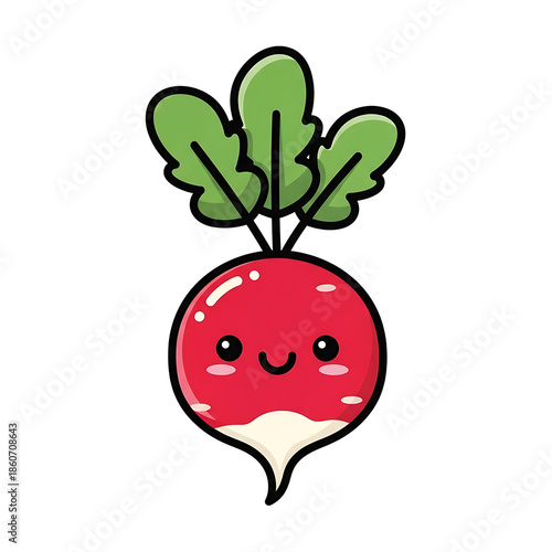 Cute Radish Character. (5)