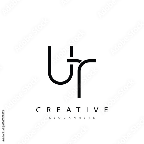 UT Abstract  Monogram Logo Design. This logo is designed with a combination of two line letters U and T 