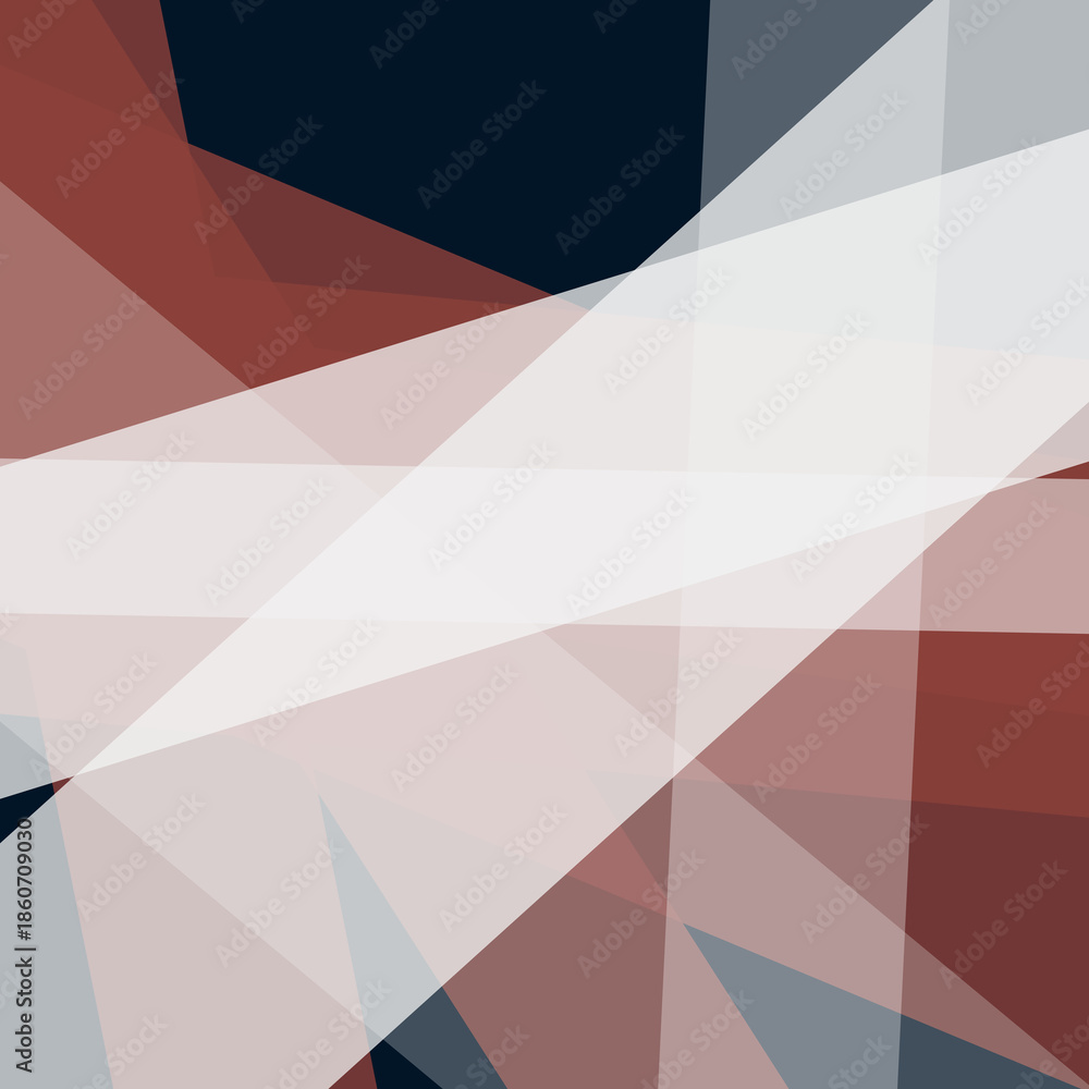 Fototapeta premium Abstract Geometric Composition in Red, White, and Blue