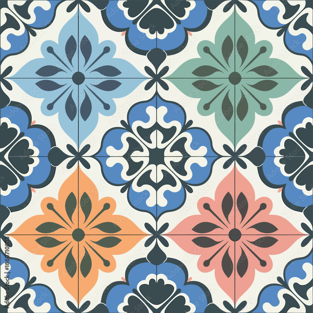 Obraz premium vector illustration hires Collection of High-Resolution Abstract Seamless ornament Patterns with Diverse Designs and Textures 