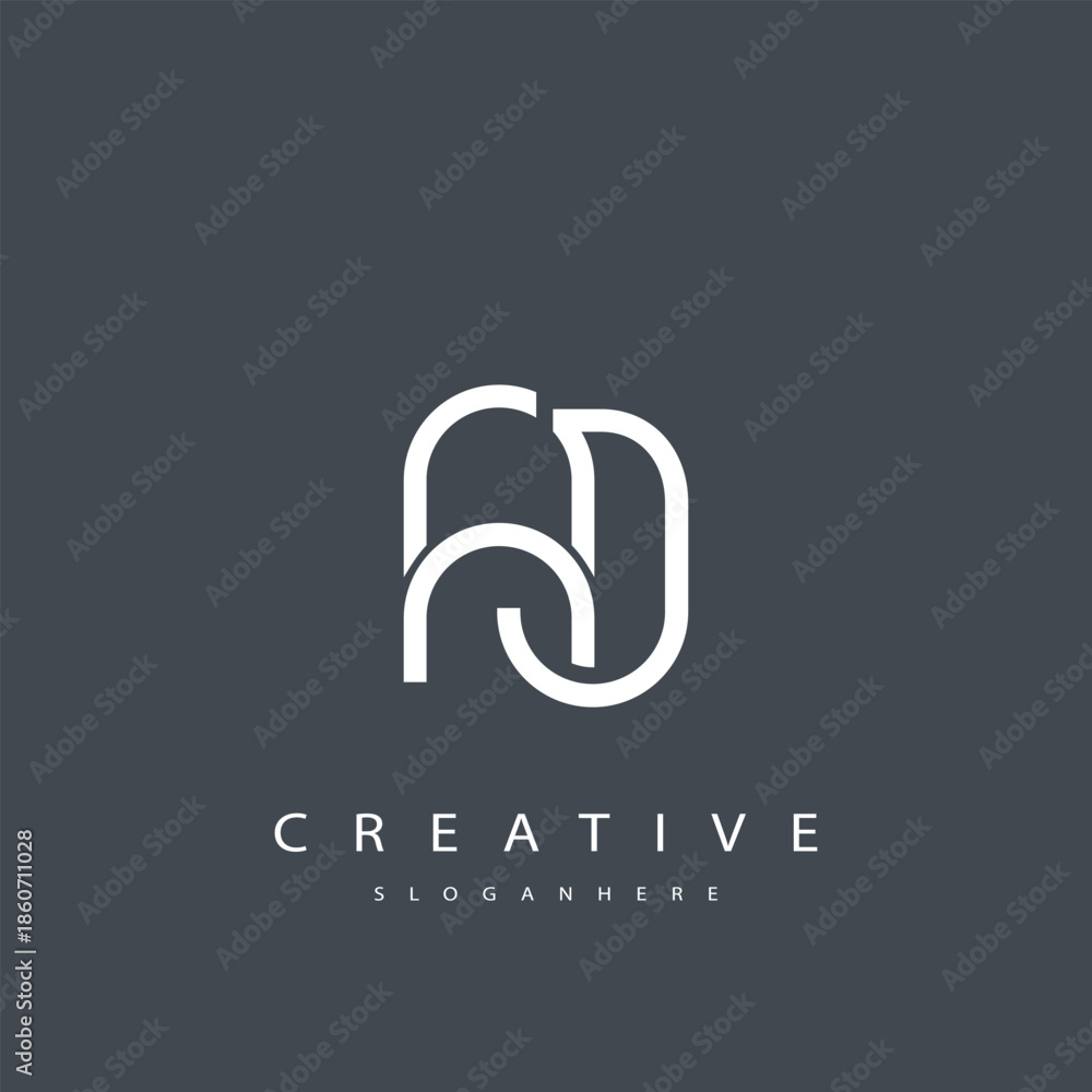Fototapeta premium AJ Abstract Monogram Logo Design. This logo is designed with a combination of two line letters A and J