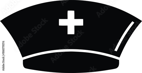 Classic Nurse Cap Medical Symbol, Healthcare Professional Headwear Emblem
