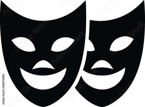 Classic drama and comedy masks, Performance acting and dramatic art