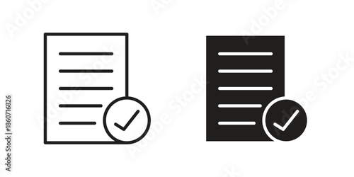Accept document icons simple design. Vector illustration for web ui