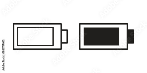 Battery icons simple design. Vector illustration for web ui