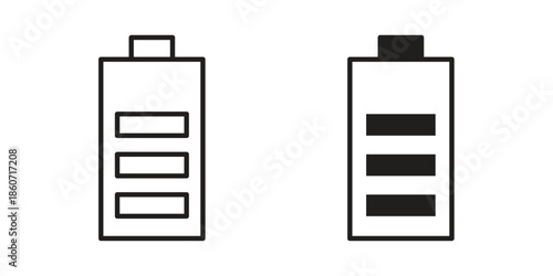 Battery icons simple design. Vector illustration for web ui