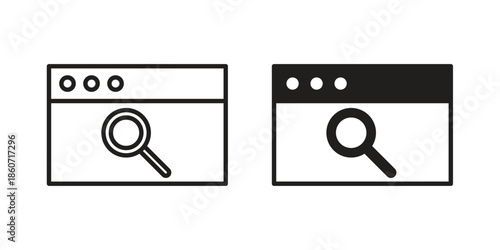 Browsing icons simple design. Vector illustration for web ui