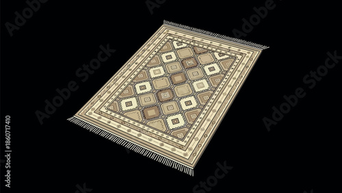 carpet in vector form with black background