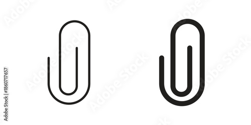 Clip icons simple design. Vector illustration for web ui