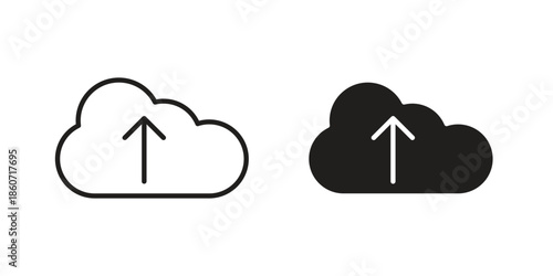 Cloud upload icons simple design. Vector illustration for web ui
