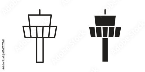 Control Tower icons simple design. Vector illustration for web ui