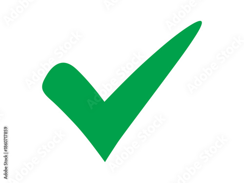 Green check mark icon. Tick symbol, tick icon.