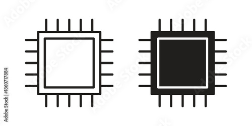 CPU icons simple design. Vector illustration for web ui