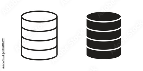 Database icons simple design. Vector illustration for web ui
