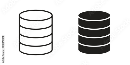 Database icons simple design. Vector illustration for web ui