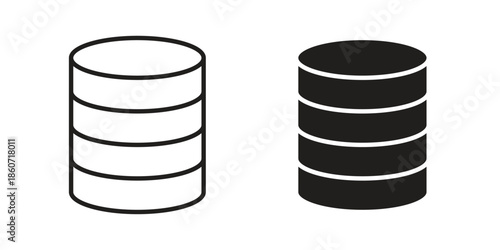 Database icons simple design. Vector illustration for web ui